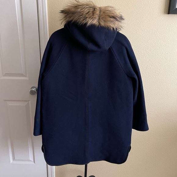 NEW! J. Crew Summit Parka in Italian Stadium-Cloth Wool Coat in Navy (8) - Picture 7 of 16